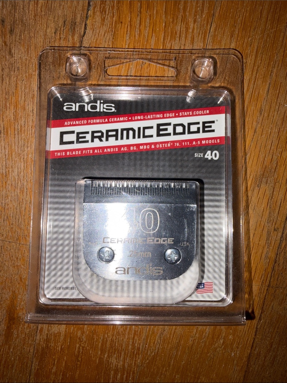 Andis CeramicEdge Blade Size 40 - Silver, Black, Red